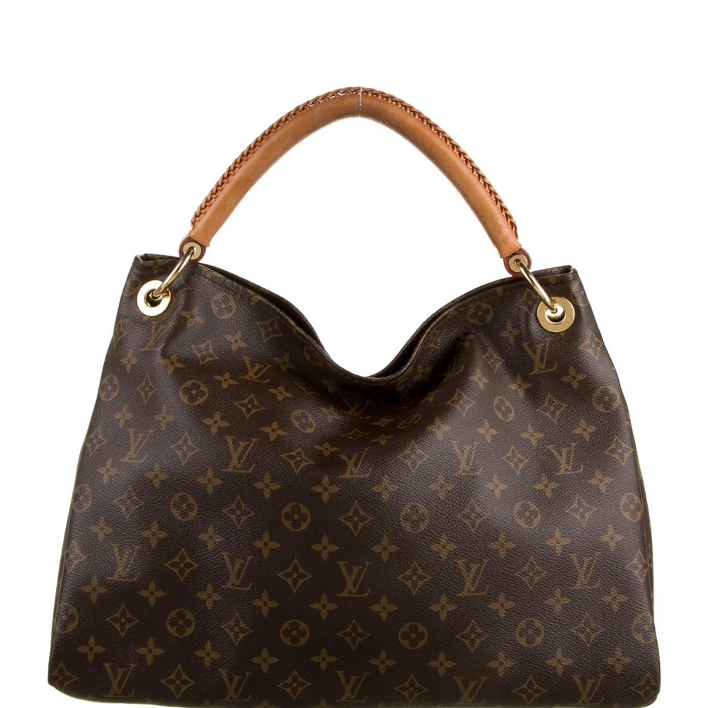 Louis Vuitton - Leather Brown Hobo Bag - Picture 2 of 5